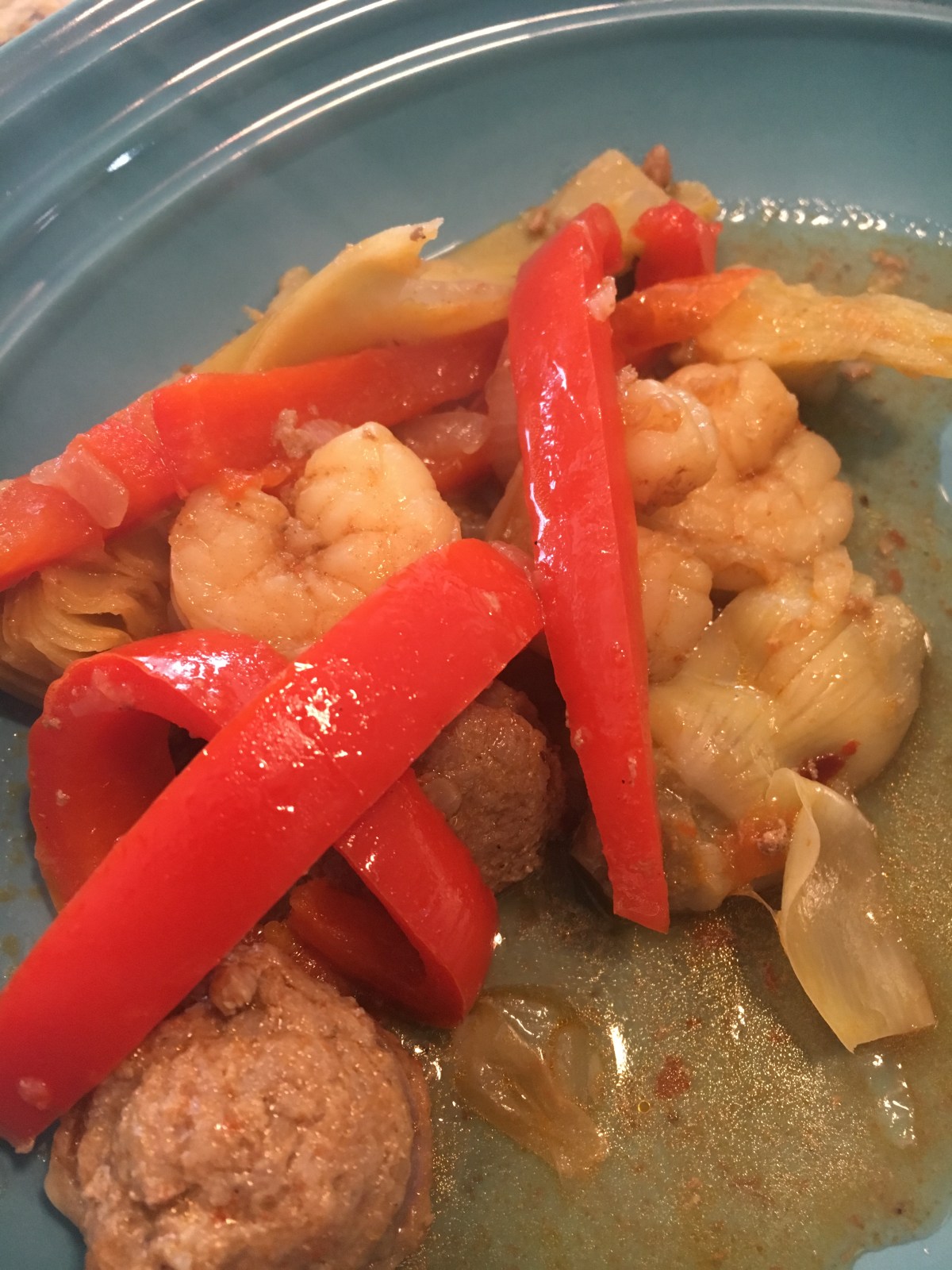 Shrimp & Sausage&nbsp;Skillet